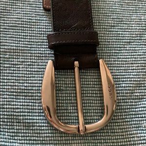 Black diamond pattern Gucci belt